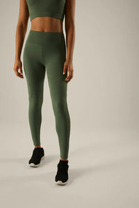 Leggings deportivo bolsillo interior. Verde