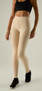 Leggings deportivo térmico interior afelpado beige