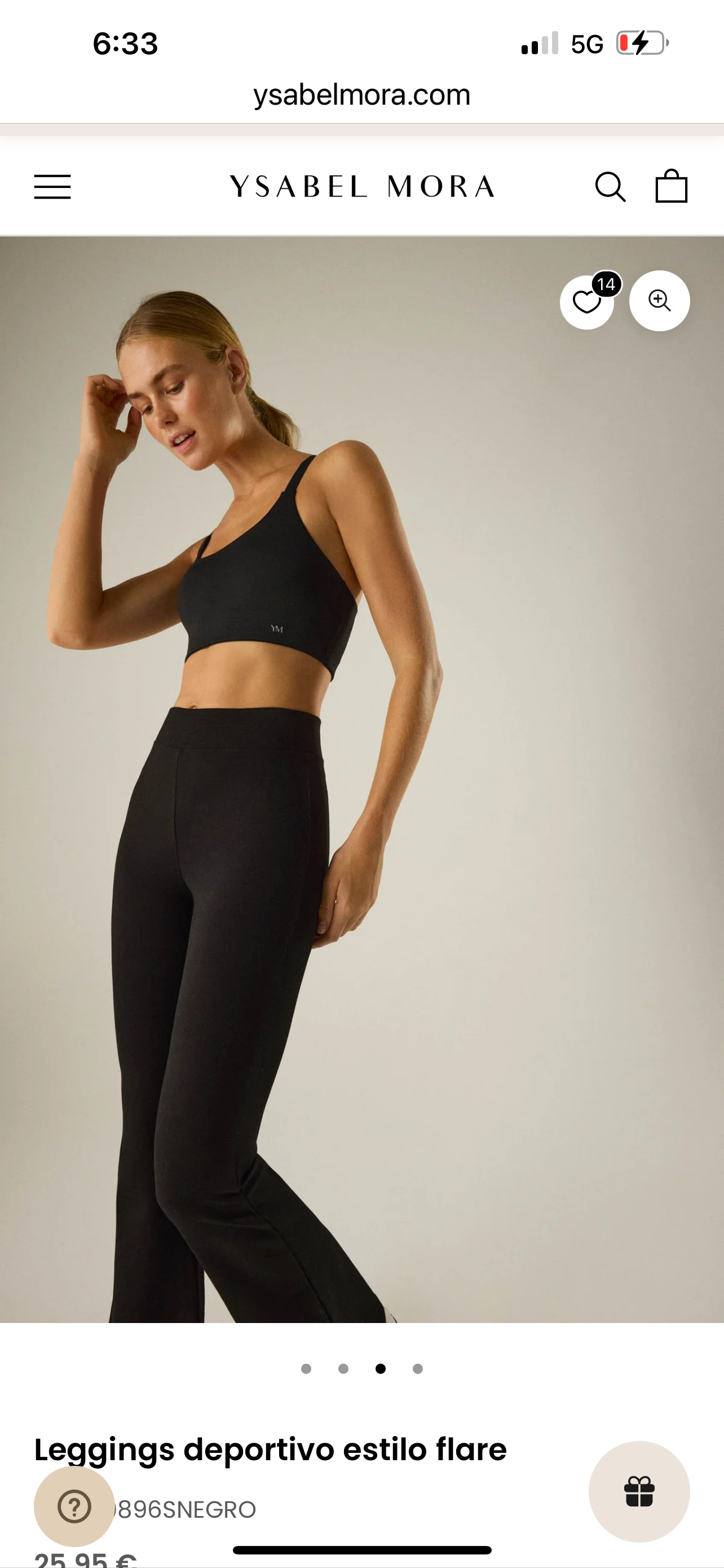 Leggings deportivo estilo flare